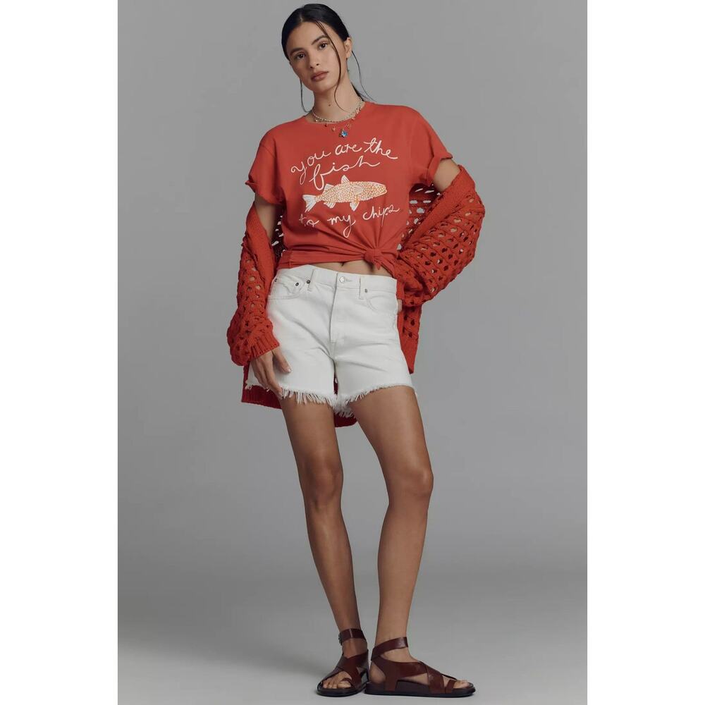 Anthropologie Letluv Graphic Tee - S - Fish